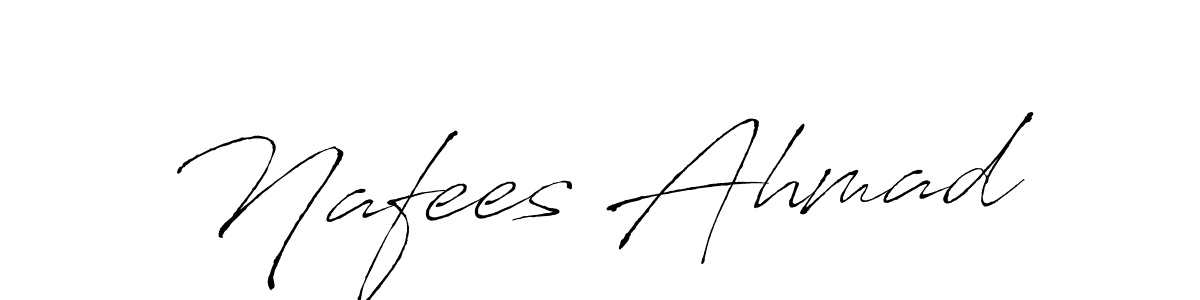 How to make Nafees Ahmad signature? Antro_Vectra is a professional autograph style. Create handwritten signature for Nafees Ahmad name. Nafees Ahmad signature style 6 images and pictures png