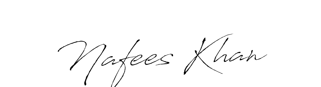 Make a beautiful signature design for name Nafees Khan. With this signature (Antro_Vectra) style, you can create a handwritten signature for free. Nafees Khan signature style 6 images and pictures png