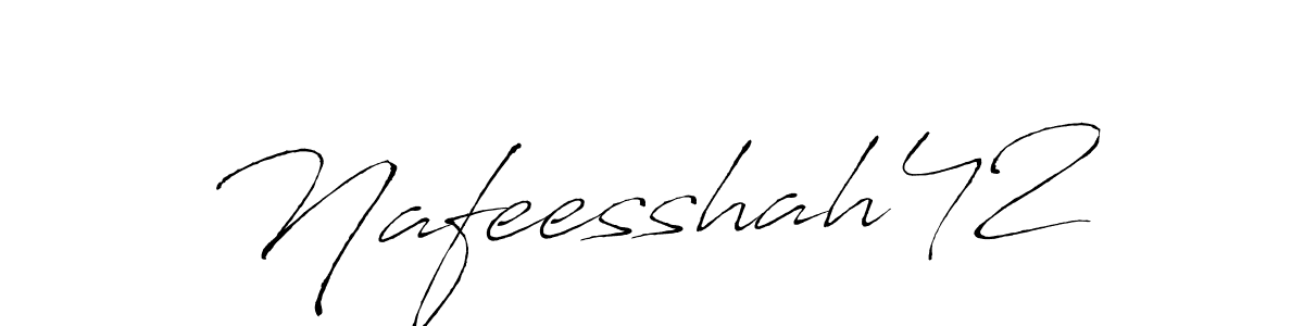 You can use this online signature creator to create a handwritten signature for the name Nafeesshah42. This is the best online autograph maker. Nafeesshah42 signature style 6 images and pictures png