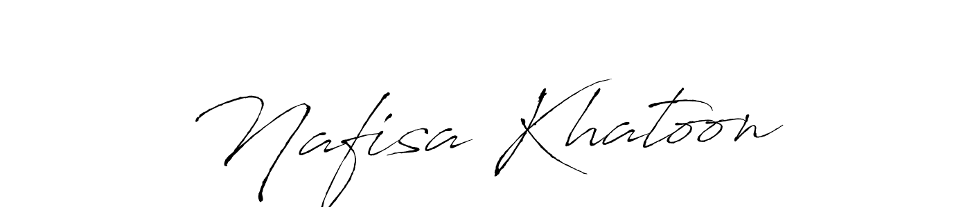 The best way (Antro_Vectra) to make a short signature is to pick only two or three words in your name. The name Nafisa Khatoon include a total of six letters. For converting this name. Nafisa Khatoon signature style 6 images and pictures png