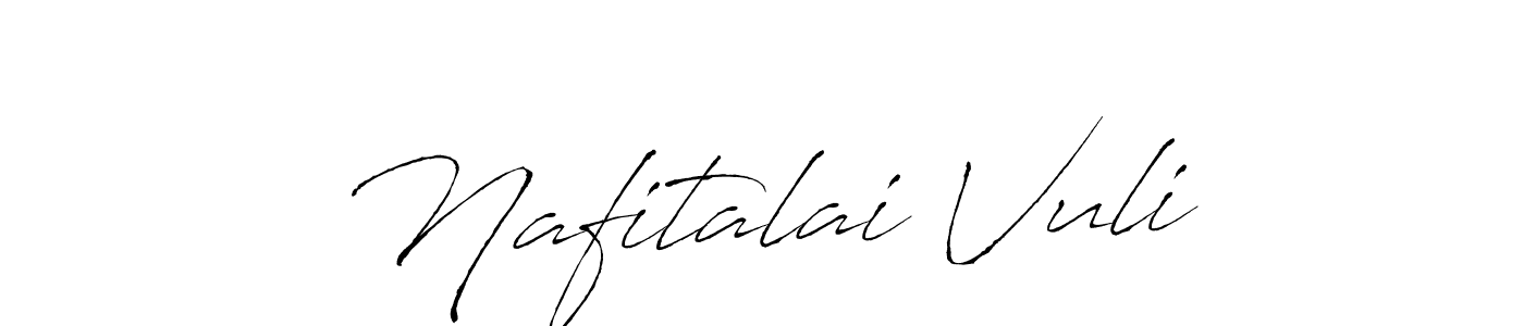 How to make Nafitalai Vuli name signature. Use Antro_Vectra style for creating short signs online. This is the latest handwritten sign. Nafitalai Vuli signature style 6 images and pictures png
