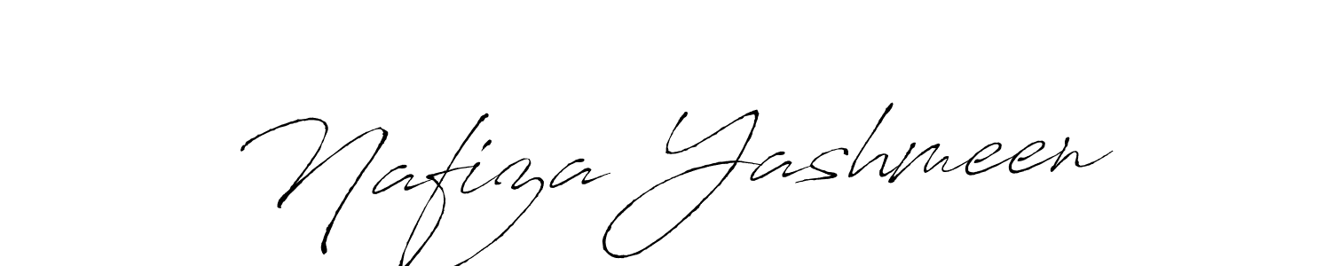 How to make Nafiza Yashmeen name signature. Use Antro_Vectra style for creating short signs online. This is the latest handwritten sign. Nafiza Yashmeen signature style 6 images and pictures png
