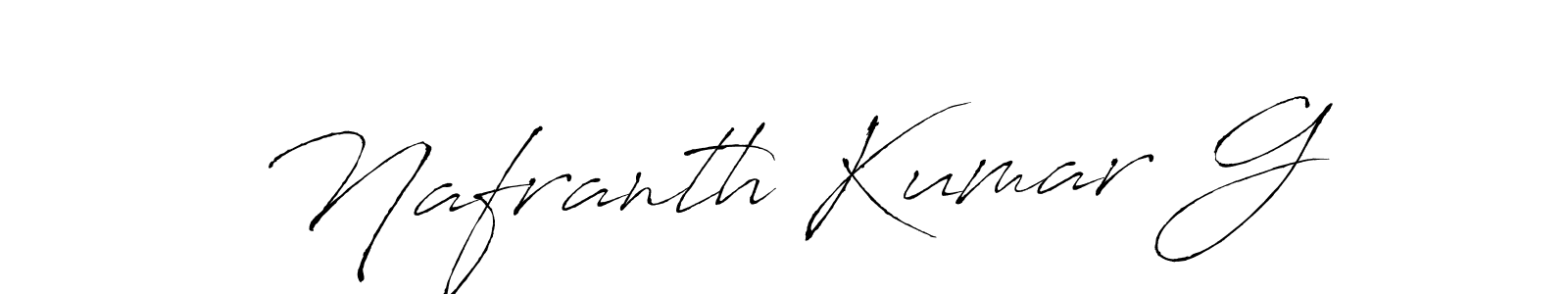 Similarly Antro_Vectra is the best handwritten signature design. Signature creator online .You can use it as an online autograph creator for name Nafranth Kumar G. Nafranth Kumar G signature style 6 images and pictures png