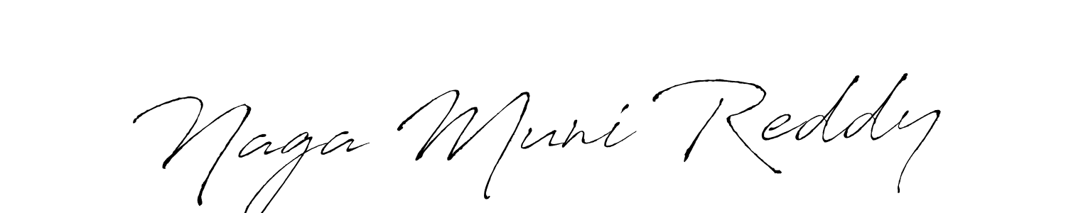 How to make Naga Muni Reddy name signature. Use Antro_Vectra style for creating short signs online. This is the latest handwritten sign. Naga Muni Reddy signature style 6 images and pictures png
