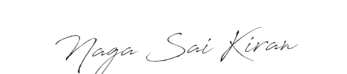 How to make Naga Sai Kiran name signature. Use Antro_Vectra style for creating short signs online. This is the latest handwritten sign. Naga Sai Kiran signature style 6 images and pictures png