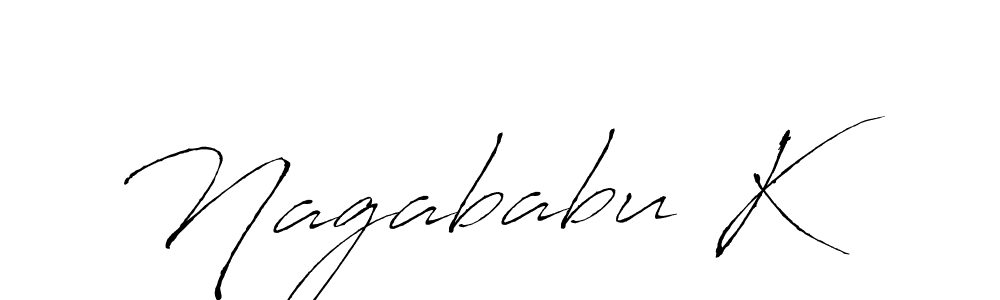 How to make Nagababu K name signature. Use Antro_Vectra style for creating short signs online. This is the latest handwritten sign. Nagababu K signature style 6 images and pictures png