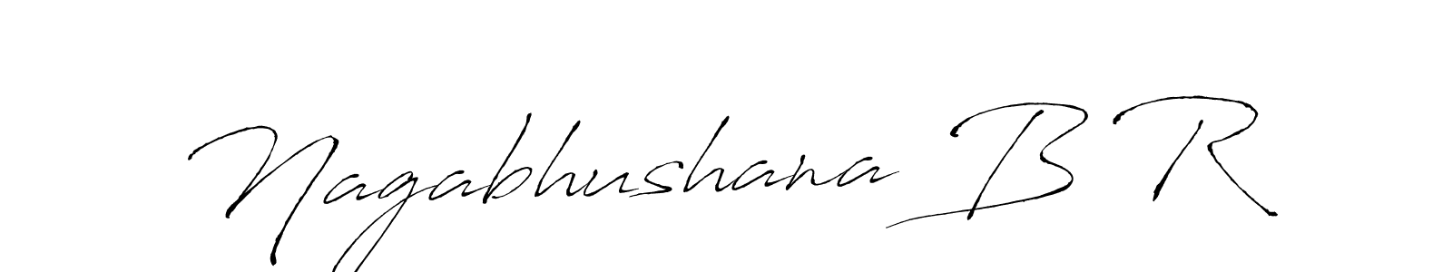 Use a signature maker to create a handwritten signature online. With this signature software, you can design (Antro_Vectra) your own signature for name Nagabhushana B R. Nagabhushana B R signature style 6 images and pictures png