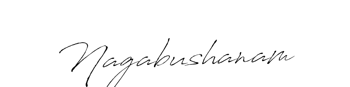 Make a beautiful signature design for name Nagabushanam. With this signature (Antro_Vectra) style, you can create a handwritten signature for free. Nagabushanam signature style 6 images and pictures png