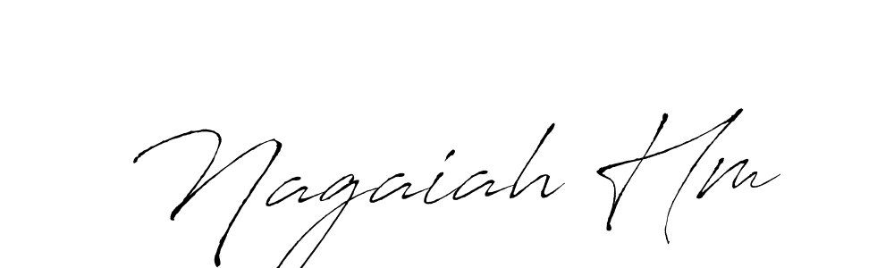 Create a beautiful signature design for name Nagaiah Hm. With this signature (Antro_Vectra) fonts, you can make a handwritten signature for free. Nagaiah Hm signature style 6 images and pictures png