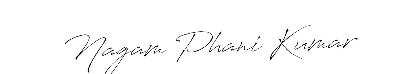 How to make Nagam Phani Kumar name signature. Use Antro_Vectra style for creating short signs online. This is the latest handwritten sign. Nagam Phani Kumar signature style 6 images and pictures png