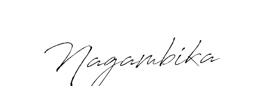 Use a signature maker to create a handwritten signature online. With this signature software, you can design (Antro_Vectra) your own signature for name Nagambika. Nagambika signature style 6 images and pictures png