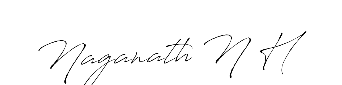 Use a signature maker to create a handwritten signature online. With this signature software, you can design (Antro_Vectra) your own signature for name Naganath N H. Naganath N H signature style 6 images and pictures png