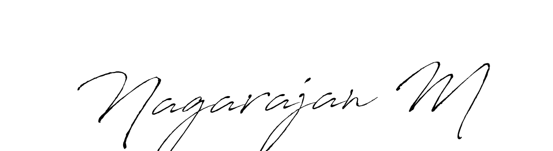 Make a beautiful signature design for name Nagarajan M. With this signature (Antro_Vectra) style, you can create a handwritten signature for free. Nagarajan M signature style 6 images and pictures png
