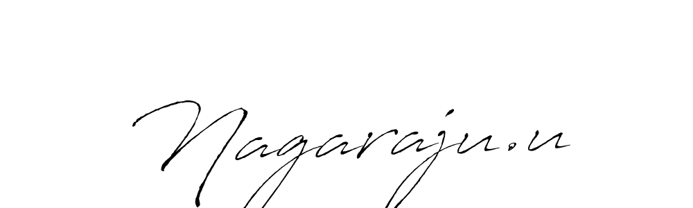 Make a beautiful signature design for name Nagaraju.u. With this signature (Antro_Vectra) style, you can create a handwritten signature for free. Nagaraju.u signature style 6 images and pictures png