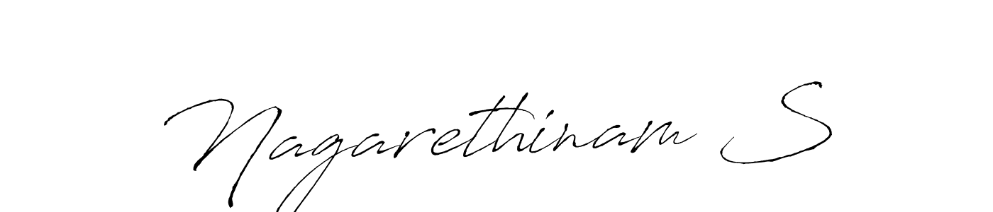 It looks lik you need a new signature style for name Nagarethinam S. Design unique handwritten (Antro_Vectra) signature with our free signature maker in just a few clicks. Nagarethinam S signature style 6 images and pictures png