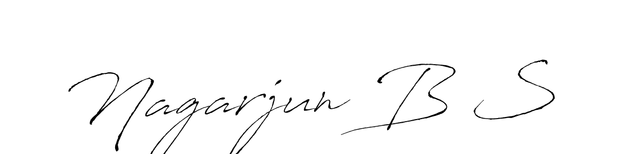 How to make Nagarjun B S signature? Antro_Vectra is a professional autograph style. Create handwritten signature for Nagarjun B S name. Nagarjun B S signature style 6 images and pictures png