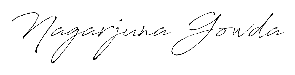 How to make Nagarjuna Gowda name signature. Use Antro_Vectra style for creating short signs online. This is the latest handwritten sign. Nagarjuna Gowda signature style 6 images and pictures png