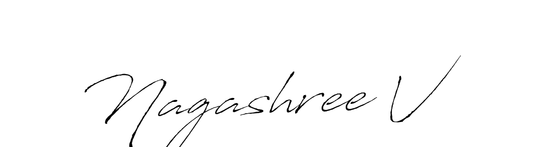 Create a beautiful signature design for name Nagashree V. With this signature (Antro_Vectra) fonts, you can make a handwritten signature for free. Nagashree V signature style 6 images and pictures png