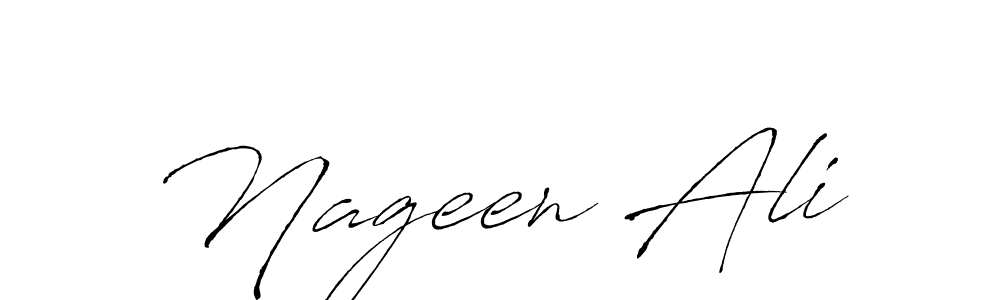 Create a beautiful signature design for name Nageen Ali. With this signature (Antro_Vectra) fonts, you can make a handwritten signature for free. Nageen Ali signature style 6 images and pictures png