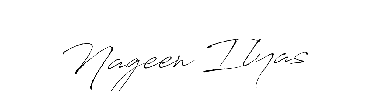 How to make Nageen Ilyas signature? Antro_Vectra is a professional autograph style. Create handwritten signature for Nageen Ilyas name. Nageen Ilyas signature style 6 images and pictures png