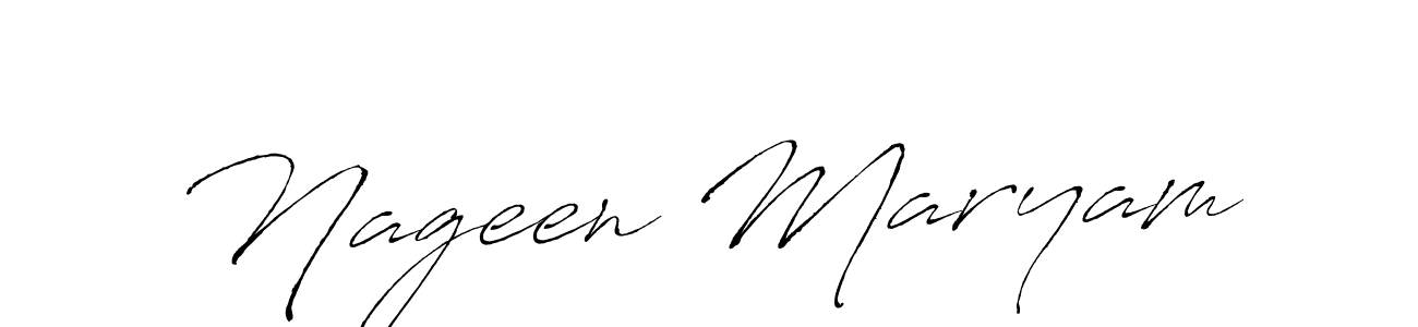 Make a beautiful signature design for name Nageen Maryam. Use this online signature maker to create a handwritten signature for free. Nageen Maryam signature style 6 images and pictures png