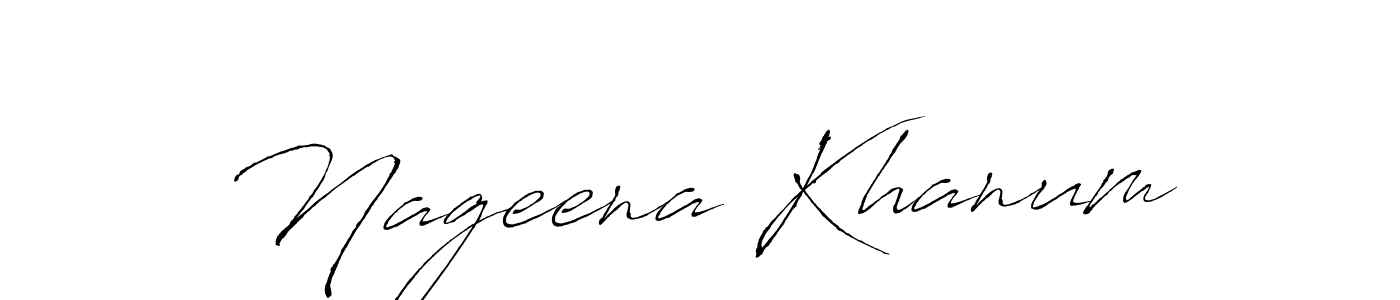 The best way (Antro_Vectra) to make a short signature is to pick only two or three words in your name. The name Nageena Khanum include a total of six letters. For converting this name. Nageena Khanum signature style 6 images and pictures png