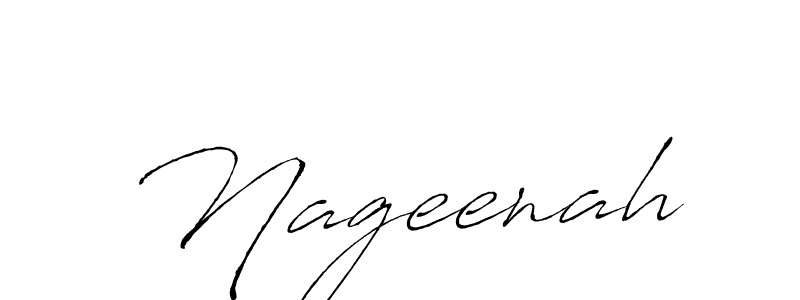 Use a signature maker to create a handwritten signature online. With this signature software, you can design (Antro_Vectra) your own signature for name Nageenah. Nageenah signature style 6 images and pictures png