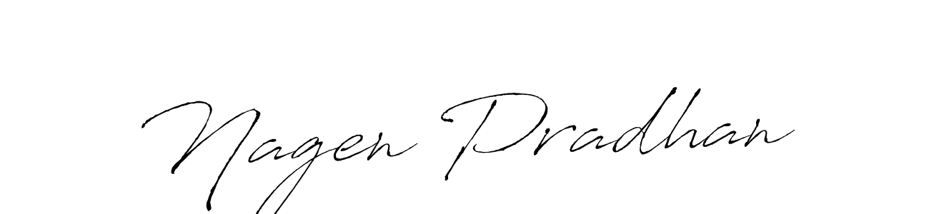 Nagen Pradhan stylish signature style. Best Handwritten Sign (Antro_Vectra) for my name. Handwritten Signature Collection Ideas for my name Nagen Pradhan. Nagen Pradhan signature style 6 images and pictures png