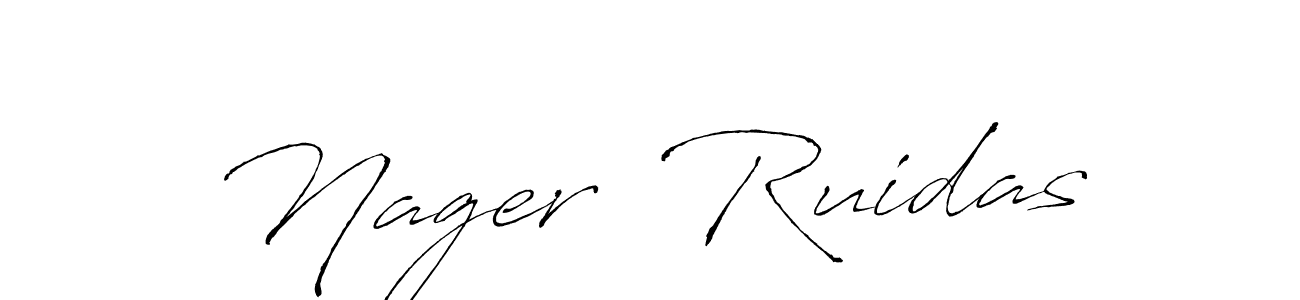 Make a beautiful signature design for name Nager  Ruidas. With this signature (Antro_Vectra) style, you can create a handwritten signature for free. Nager  Ruidas signature style 6 images and pictures png