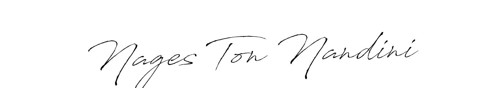 Design your own signature with our free online signature maker. With this signature software, you can create a handwritten (Antro_Vectra) signature for name Nages Ton Nandini. Nages Ton Nandini signature style 6 images and pictures png