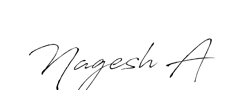 How to make Nagesh A name signature. Use Antro_Vectra style for creating short signs online. This is the latest handwritten sign. Nagesh A signature style 6 images and pictures png