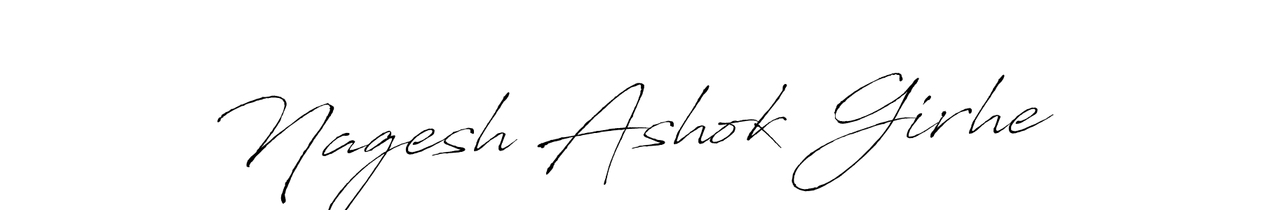 How to make Nagesh Ashok Girhe name signature. Use Antro_Vectra style for creating short signs online. This is the latest handwritten sign. Nagesh Ashok Girhe signature style 6 images and pictures png