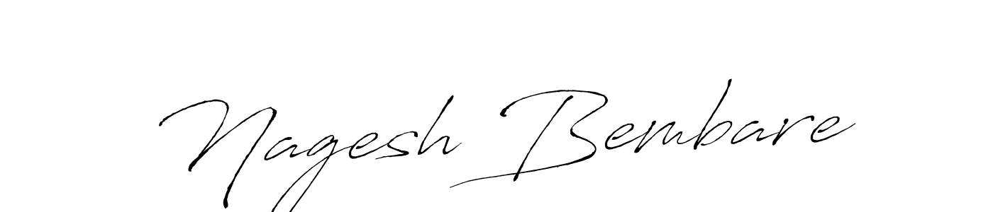 How to make Nagesh Bembare name signature. Use Antro_Vectra style for creating short signs online. This is the latest handwritten sign. Nagesh Bembare signature style 6 images and pictures png
