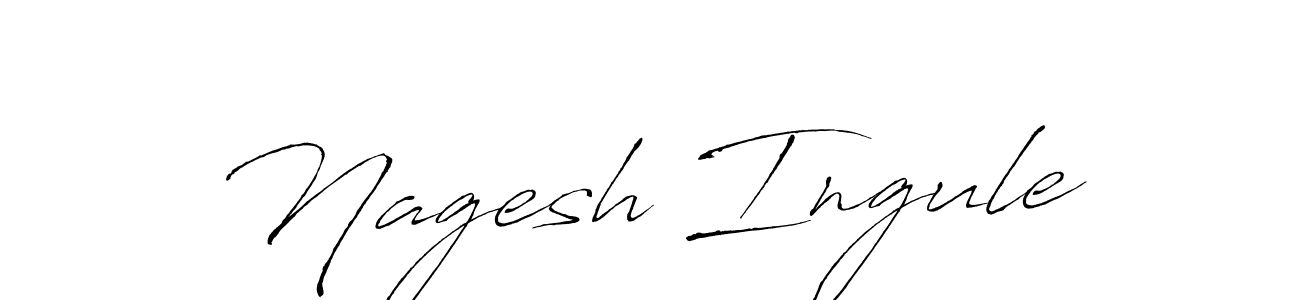 How to make Nagesh Ingule name signature. Use Antro_Vectra style for creating short signs online. This is the latest handwritten sign. Nagesh Ingule signature style 6 images and pictures png