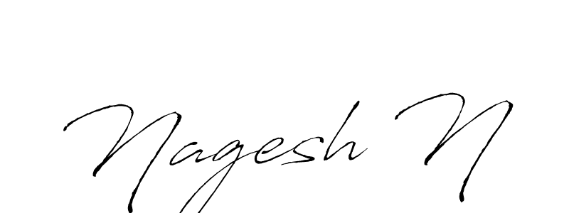 How to make Nagesh N signature? Antro_Vectra is a professional autograph style. Create handwritten signature for Nagesh N name. Nagesh N signature style 6 images and pictures png