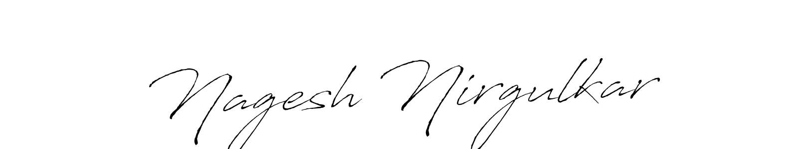 How to make Nagesh Nirgulkar name signature. Use Antro_Vectra style for creating short signs online. This is the latest handwritten sign. Nagesh Nirgulkar signature style 6 images and pictures png
