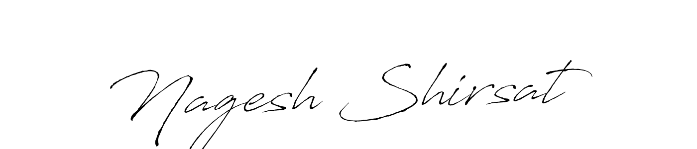 How to make Nagesh Shirsat name signature. Use Antro_Vectra style for creating short signs online. This is the latest handwritten sign. Nagesh Shirsat signature style 6 images and pictures png