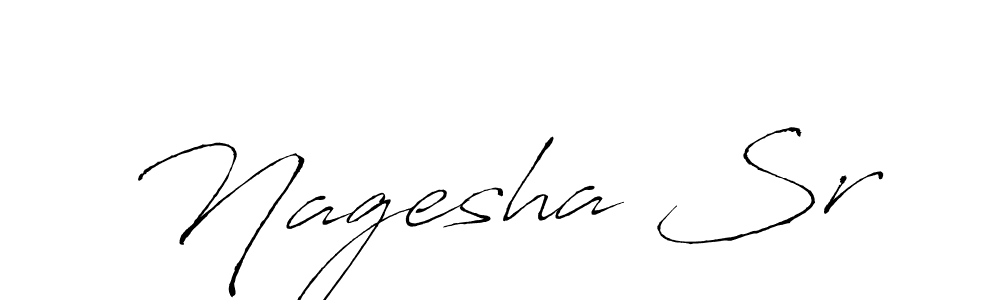 Make a beautiful signature design for name Nagesha Sr. With this signature (Antro_Vectra) style, you can create a handwritten signature for free. Nagesha Sr signature style 6 images and pictures png
