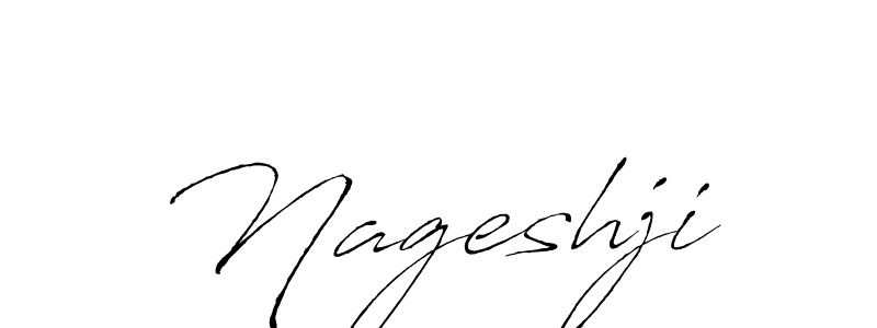 Make a beautiful signature design for name Nageshji. With this signature (Antro_Vectra) style, you can create a handwritten signature for free. Nageshji signature style 6 images and pictures png