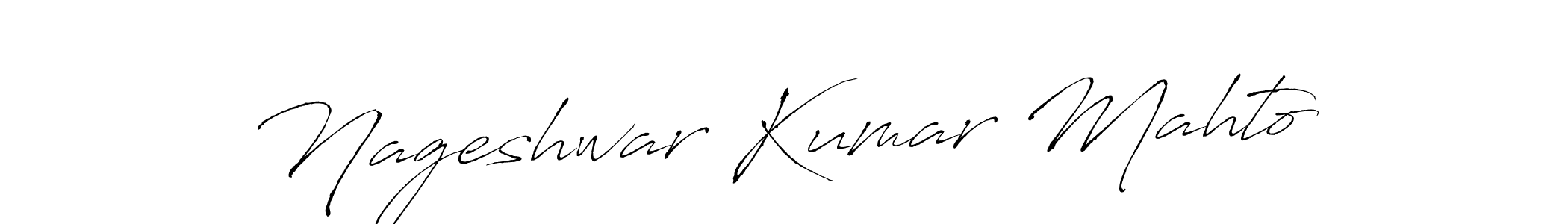 Create a beautiful signature design for name Nageshwar Kumar Mahto. With this signature (Antro_Vectra) fonts, you can make a handwritten signature for free. Nageshwar Kumar Mahto signature style 6 images and pictures png