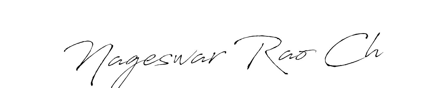 How to make Nageswar Rao Ch signature? Antro_Vectra is a professional autograph style. Create handwritten signature for Nageswar Rao Ch name. Nageswar Rao Ch signature style 6 images and pictures png