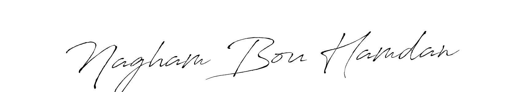 Also You can easily find your signature by using the search form. We will create Nagham Bou Hamdan name handwritten signature images for you free of cost using Antro_Vectra sign style. Nagham Bou Hamdan signature style 6 images and pictures png