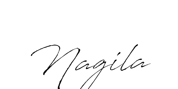 Use a signature maker to create a handwritten signature online. With this signature software, you can design (Antro_Vectra) your own signature for name Nagila. Nagila signature style 6 images and pictures png