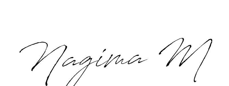 Also You can easily find your signature by using the search form. We will create Nagima M name handwritten signature images for you free of cost using Antro_Vectra sign style. Nagima M signature style 6 images and pictures png