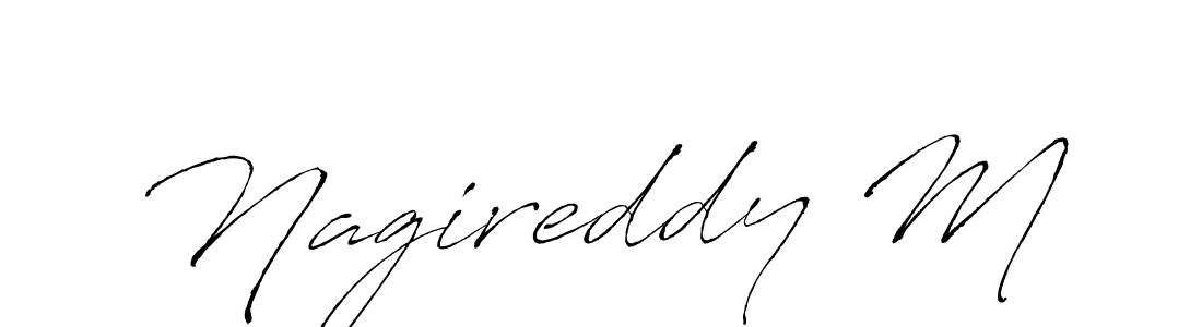 The best way (Antro_Vectra) to make a short signature is to pick only two or three words in your name. The name Nagireddy M include a total of six letters. For converting this name. Nagireddy M signature style 6 images and pictures png