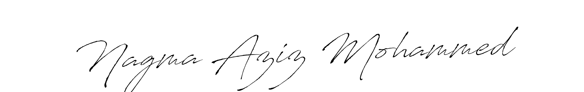 Make a beautiful signature design for name Nagma Aziz Mohammed. With this signature (Antro_Vectra) style, you can create a handwritten signature for free. Nagma Aziz Mohammed signature style 6 images and pictures png