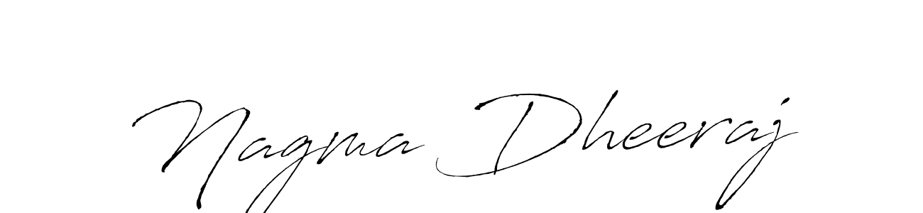 Antro_Vectra is a professional signature style that is perfect for those who want to add a touch of class to their signature. It is also a great choice for those who want to make their signature more unique. Get Nagma Dheeraj name to fancy signature for free. Nagma Dheeraj signature style 6 images and pictures png