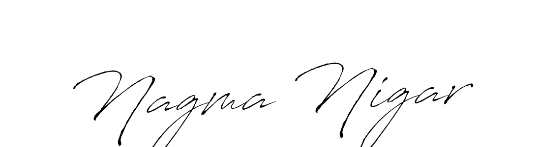 Make a beautiful signature design for name Nagma Nigar. With this signature (Antro_Vectra) style, you can create a handwritten signature for free. Nagma Nigar signature style 6 images and pictures png