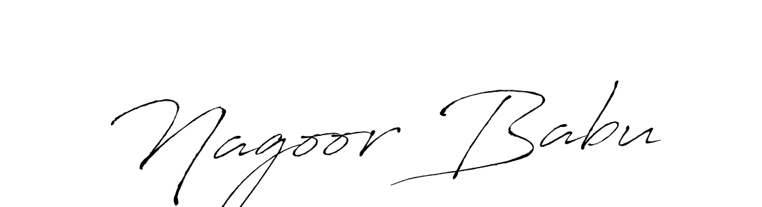 Use a signature maker to create a handwritten signature online. With this signature software, you can design (Antro_Vectra) your own signature for name Nagoor Babu. Nagoor Babu signature style 6 images and pictures png