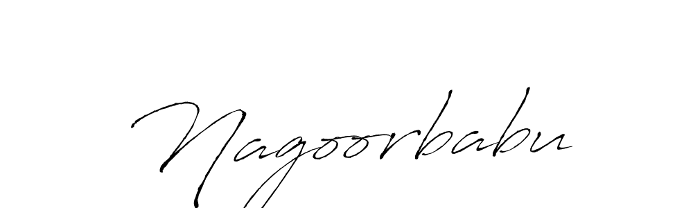 How to make Nagoorbabu signature? Antro_Vectra is a professional autograph style. Create handwritten signature for Nagoorbabu name. Nagoorbabu signature style 6 images and pictures png